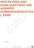 HESI RN PEDIATRICS SCREENSHOTS (PEDS)NGN EXAM-QUESTIONS WITH ANSWER KEYS