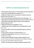 FedVTE- Linux Operating System Security Exam Study Guide with complete solution