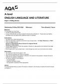 AQA A-level  ENGLISH LANGUAGE AND LITERATURE  Paper 1 Telling Stories  7707-1-QP-EnglishLanguageandLiterature-A-24May23