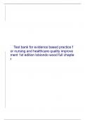 Test bank for evidence based practice for nursing and healthcare quality improvement 1st edition lobiondo wood full chapter