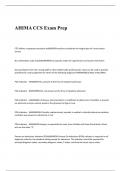 AHIMA CCS Exam Prep QUESTIONS AND ANSWERS 2023/2024