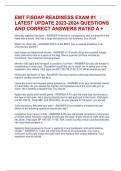 EMT FISDAP READINESS EXAM #1 LATEST UPDATE 2023-2024 QUESTIONS  AND CORRECT ANSWERS RATED A +