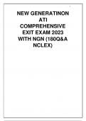 NEW GENERATINON ATI COMPREHESIVE EXIT EXAM 2023