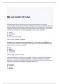 BCBA Exam Review 2024 Questions and Answers