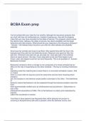 BCBA Exam prep Questions and Answers Graded A