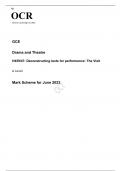 OCR A Level Drama and Theatre H459/47 JUNE 2023 MARK SCHEME: Deconstructing Texts for Performance 