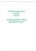 2023 ATI RN Comprehensive Predictor Nursing intergration