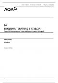 AQA AS  ENGLISH LITERATURE B 7716/2A  Paper 2A Literary genres: Prose and Poetry: Aspects of tragedy Mark scheme  June 2023  Version: 1.0 Final 