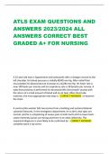 ATLS EXAM QUESTIONS AND  ANSWERS 2023/2024 ALL  ANSWERS CORRECT BEST  GRADED A+ FOR NURSING