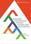 Managing Performance through Training And Development 7th Edition By Alan Saks - Test Bank