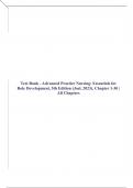 Test Bank - Advanced Practice Nursing: Essentials for Role Development, 5th Edition (Joel, 2023), Chapter 1-30 | All Chapters