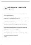 CCS Exam Prep Domain V (Data Quality and Management) QUESTIONS AND ANSWERS 2023/2024