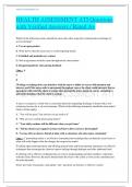 HEALTH ASSESSMENT ATI Questions with Verified Answers / Rated A+
