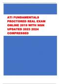 ATI FUNDAMENTALS  PROCTORED REAL EXAM  ONLINE  WITH NGN  UPDATED 2023 2024  COMPRESSED