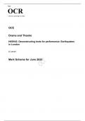 OCR A Level Drama and Theatre H459/43 JUNE 2023 MARK SCHEME: Deconstructing Texts for Performance 