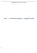 NURS 251 Pharmacology Module 1- Portage Learning Test bank A+