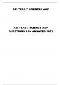 ATI TEAS 7 SCIENCE A&P QUESTIONS AAN ANSWERS 2023 ATI TEAS 7 SCIENCE A&P 