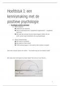 Samenvatting positieve psychologie Hoofdstuk 1