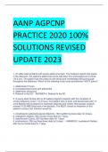 latest AANP AGPCNP PRACTICE 2023 100% SOLUTIONS REVISED UPDATE 2023