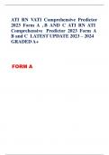 ATI RN VATI Comprehensive Predictor 2023 Form A , B AND C ATI RN ATI Comprehensive Predictor 2023 Form A B and C LATEST UPDATE 2023 – 2024 GRADED A+