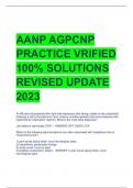 LATEST UPDATE AANP AGPCNP PRACTICE VRIFIED 100% SOLUTIONS REVISED 