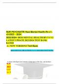 NUR PSYCHIATRI Hesi-Mental-Health-Rn-v1- v3-2023 – 2024 2023/2024- HESI MENTAL HEALTH RN V1-V3 LATEST UPDATE 2023/2024 TEST BANK RATED A+ NEW VERSIONS Test-Bank