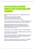 Texas Roadhouse-HEART SIMPLE TEST QUESTIONS AND  ANSWERS