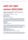 LATEST AAPC CPC 100% solution 2023//2024