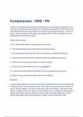 HESI PN LPN Fundamentals Exam with Latest Questions and Verified Solutions (A+ GRADED)