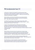 HESI PN FUNDAMENTALS V1 Questions and Verified Solutions (A+ GRADED)