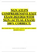 ATI PN COMPREHENSIVE EXIT EXAM (NGN) - Questions & Answers (Scored 96%) | Guaranteed Screenshots 100% Verified 2023