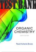 TEST BANK for Organic Chemistry 8th Edition by Paula Yurkanis Bruice  | All 28 Chapters