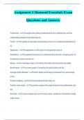 Assignment 4 Diamond Essentials Exam Questions and Answers