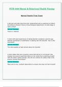 Exam 3 / Final Exam: NUR2459 / NUR 2459 (Latest 2024 / 2025 UPDATES STUDY BUNDLE) Mental And Behavioral Health Nursing | Questions and Verified Answers | Graded A - Rasmussen