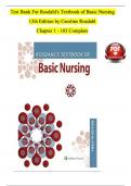 TEST BANK For Rosdahl's Textbook of Basic Nursing, 12th Edition by Caroline Rosdahl Chapters 1 - 103, Complete