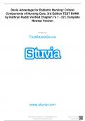 TEST BANK For Davis Advantage for Pediatric Nursing: Critical Components of Nursing Care, 3rd Edition by Kathryn Rudd| Verified Chapters 1 - 22 | Complete Newest Version