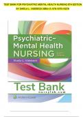 TEST BANK FOR PSYCHIATRIC MENTAL HEALTH NURSING 8TH EDITION BY SHEILA L. VIDEBECK ISBN-13: 978-1975116378