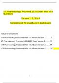 2023 ATI Pharmacology Proctored 2019 Exam's Version 1, 2, 3 & 4, with NGN Questions and Answers (Verified Revised Full Exam)