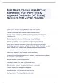 State Board Practice Exam Review: Esthetician, Pivot Point / Milady Approved Curriculum (NIC States) Questions With Correct Answers.