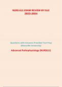 NURS 611 Advanced Pathophysiology (NURS611) EXAM REVIEW BY ELLE 2023-2024
