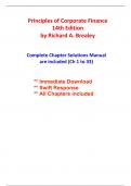 Solutions For Principles of Corporate Finance, 14th Edition Brealey (All Chapters included)