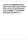 ATI PN COMPREHENSIVE EXIT EXAM RETAKE WITH NGN ACTUAL QUESTIONS AND CORRECT ANSWERS 2023/2024 GRADED A+.