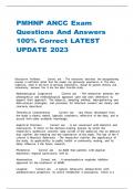 PMHNP ANCC Exam  Questions And Answers 100% Correct LATEST  UPDATE 2023