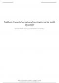 Test bank Varcarlis foundation of psychiatric mental health 9th edition