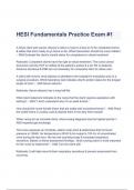 HESI Fundamentals Practice Exam 1 Questions and Answers Latest Set (A+ GRADED)