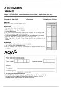 AQA A-level MEDIA STUDIES Paper 1 Media One QP MAY 2023