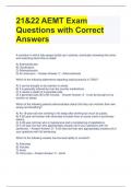 21&22 AEMT Exam Questions with Correct Answers 