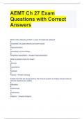 AEMT Ch 27 Exam Questions with Correct Answers  