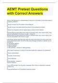 AEMT Pretest Questions with Correct Answers 