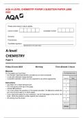 AQA A-LEVEL CHEMISTRY PAPER 3 QUESTION PAPER JUNE 2023